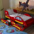 Детская кровать с ящиками Самолет-2