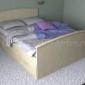 Кровать двухспальная МДФ с 4-мя ящиками